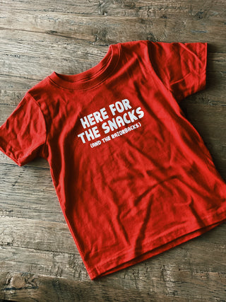 Here for the Snacks- Kids Tee