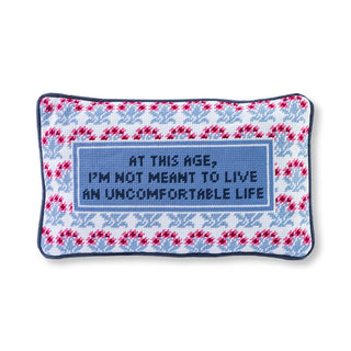 "Uncomfortable" Needlepoint Pillow