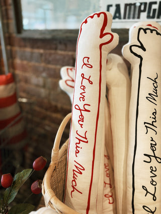 I Love You This Much - Pillow: Red