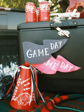 Red Game Day Party Pennant