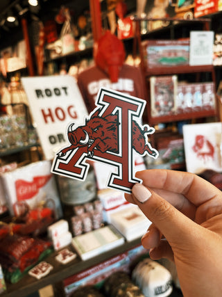 Hog Through The A Sticker
