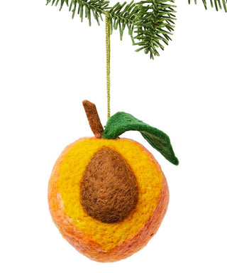 Felt Peach Ornament