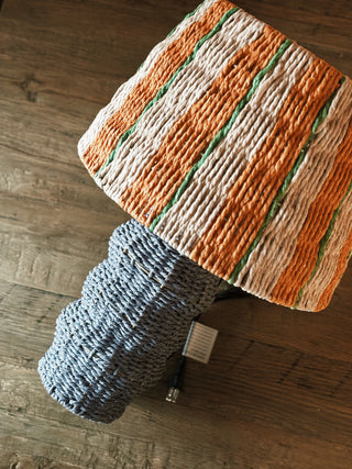 Purple and Orange Striped Lamp