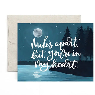 Miles Apart Moon Love Greeting Card