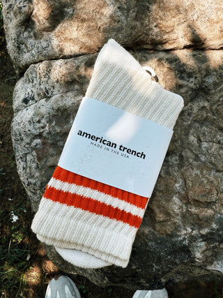 The Mono Stripe Socks: Red