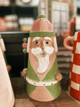 Pink and Green Clay Nutcracker