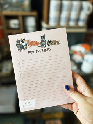 Fur-ever Busy Cats 6x8 Notepad