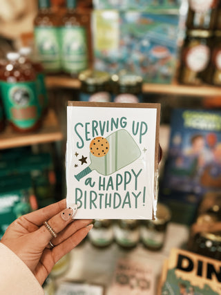 Serving Up A Happy Birthday Pickleball Card