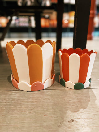 Striped Vase Set with Tray (PICK-UP ONLY)