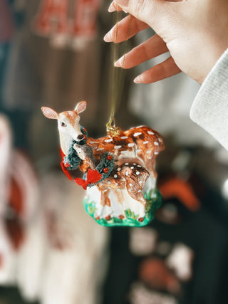 Baby Deer with Mom Ornament