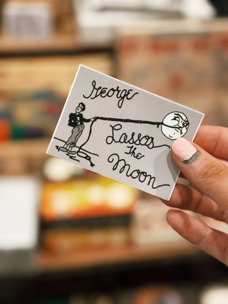 George Lassos the moon- It’s a Wonderful Life Sticker