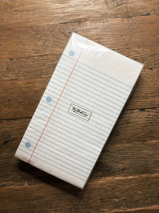 Notebook Paper Dinner Napkin