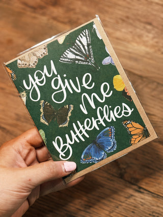 You Give Me Butterflies Anniversary Greeting Card