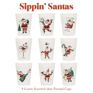 Sippin' Santas Frosted Cups