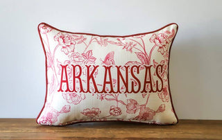 Arkansas Toile Piped Pillow