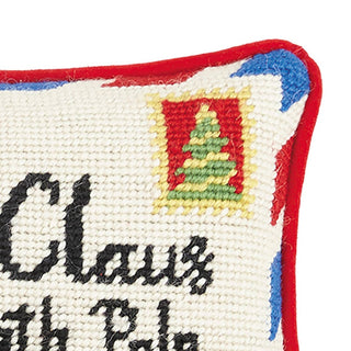 Letter to Santa North Pole Needlepoint Pillow