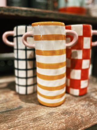 Cylinder Vase With Handles