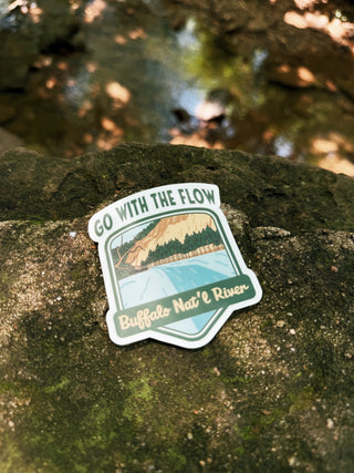 Go With The Flow Buffalo River Sticker