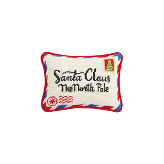 Letter to Santa North Pole Needlepoint Pillow