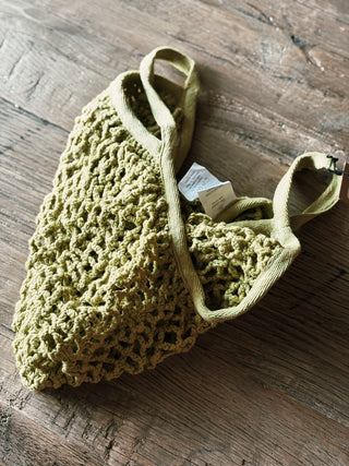 Green Crocheted Tote Bag