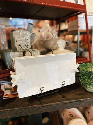 Winston Bunny Embossed Rectangle Platter