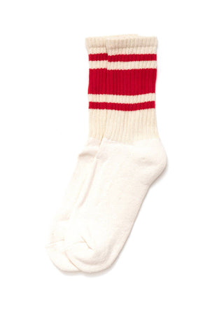 The Mono Stripe Socks: Red