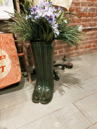 Green Boot Vase (PICK-UP ONLY)