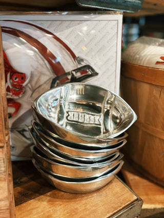 Polished Aluminum Football Dip Bowl