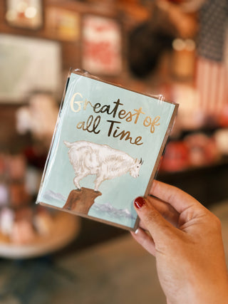 Greatest of all Time Goat Greeting Card
