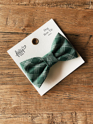 Emerald Plaid Spring Bow Tie: Large