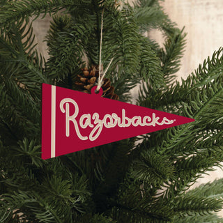 Arkansas Razorbacks Pennant Ornament