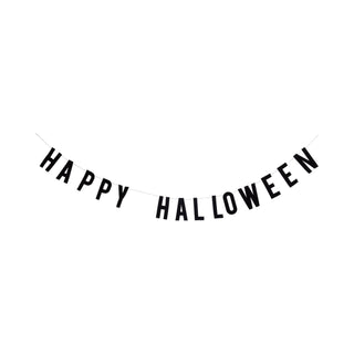 Velvet Puffy Happy Halloween Banner