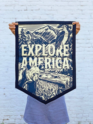 Oxford Pennant - Explore America Camp Flag
