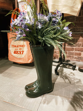 Green Boot Vase (PICK-UP ONLY)