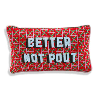 Furbish Studio - Better Not Pout Needlepoint Pillow