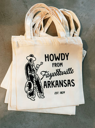 Howdy From Fayetteville AR Tote Bag