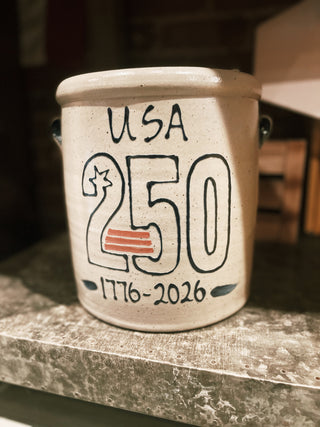 Rowe Pottery - 250th Anniversary Flag Pattern : 2 Gallon