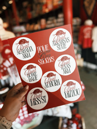 Beat Everyone Home Game Sticker Sheet