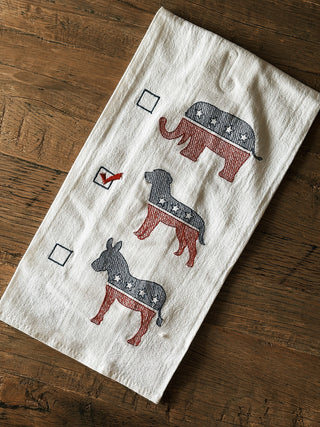 Patriotic Dog Kitchen Towel