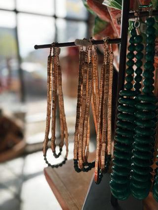 Gold-Tone Metal and Glass Bead Double Necklace