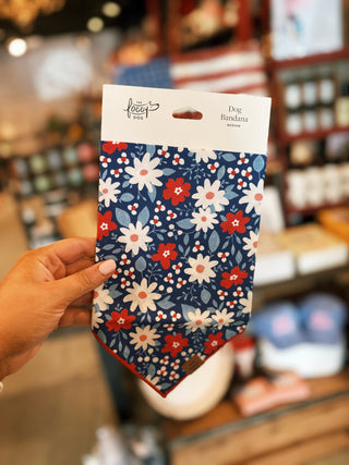 The Foggy Dog - Liberty Garden Dog Bandana: Medium