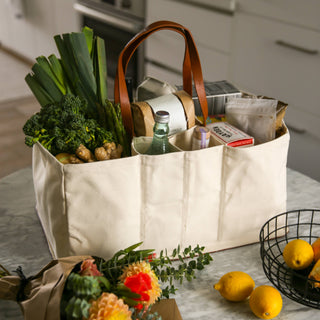 Grocery Tote: Beige
