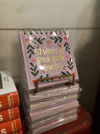 52 Weeks Of Book Lover Quotes - Desk Flip Calendar