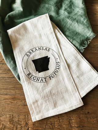 Arkansas Emblem Tea Towel