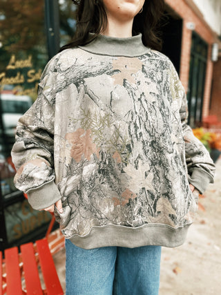 Real-Tree Camouflage Mock-Neck