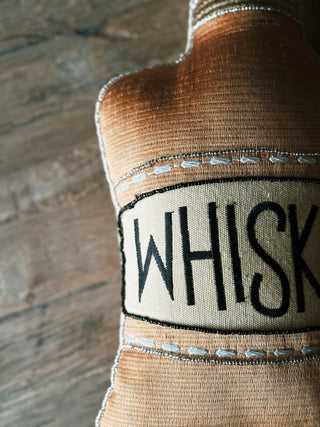 Whiskey Pillow w/ Embroidery