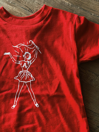 Cheerleader Kid's T-Shirt- Red