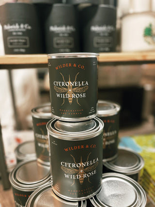 Citronella + Wild Rose Outdoor Patio Candle