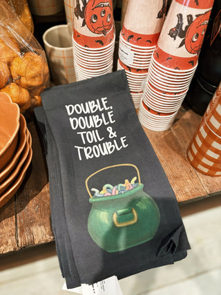 Cauldron Candy Halloween Kitchen Tea Towel