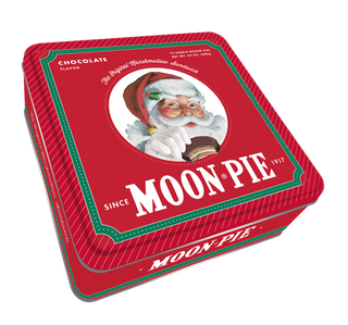 MoonPie Red Santa Holiday Tin